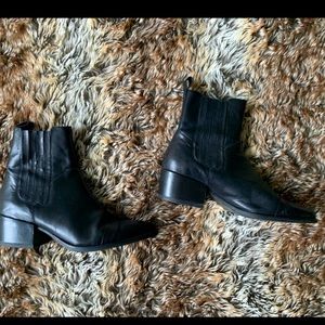 Leather booties 🖤